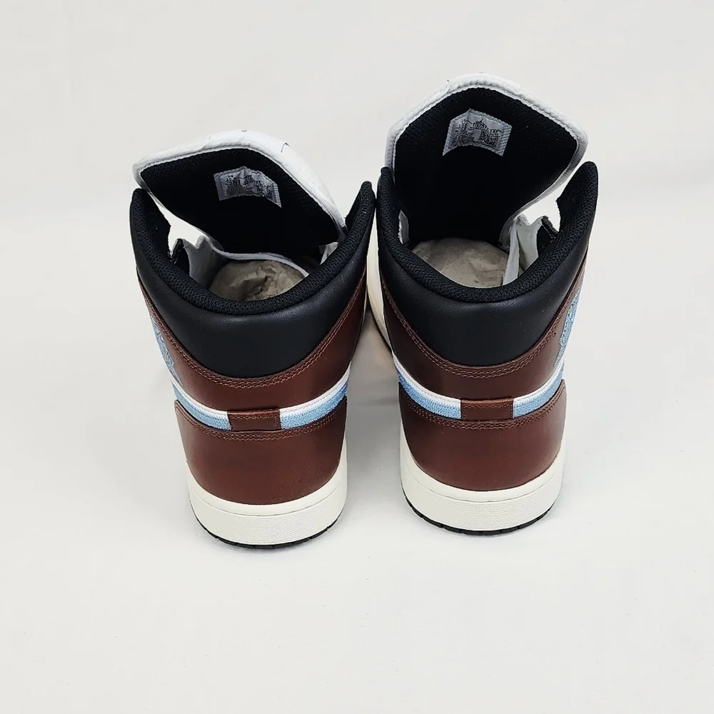 Air Jordan 1 Mid SE Sneakers White/Black/Sail/Blue Grey